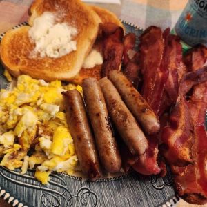 Gluten Free - Toasted Bacon, Sausages & Egg