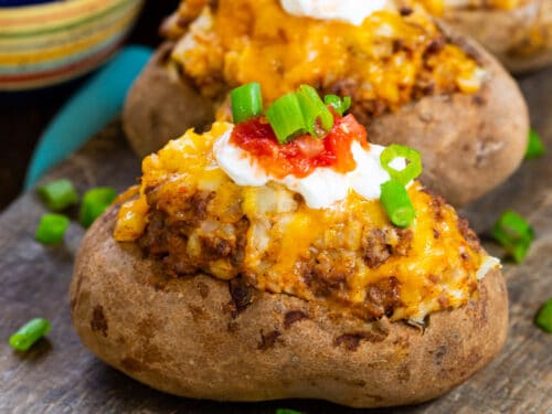 Jacket Potato - Taco Mince, Sauce & Cheese